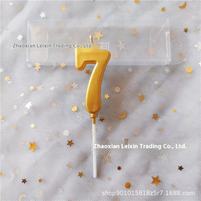 Digital Number Cake Candles Set for Birthday Baking Decoration - 50pcs