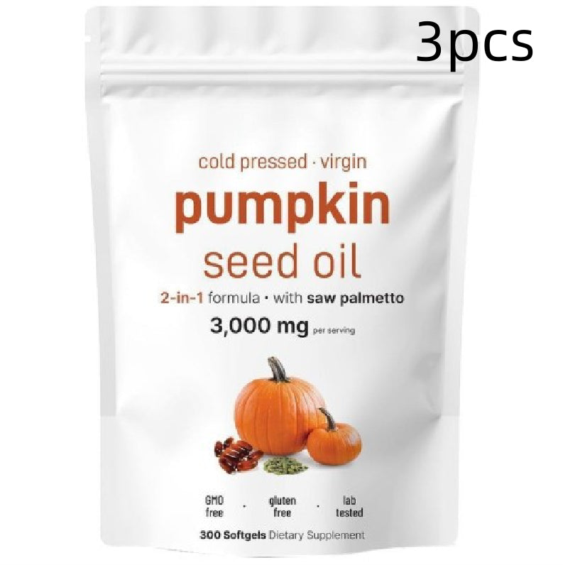 Pumpkin Seed & Saw Palmetto Hair & Prostate Health Softgels, 300 Capsules