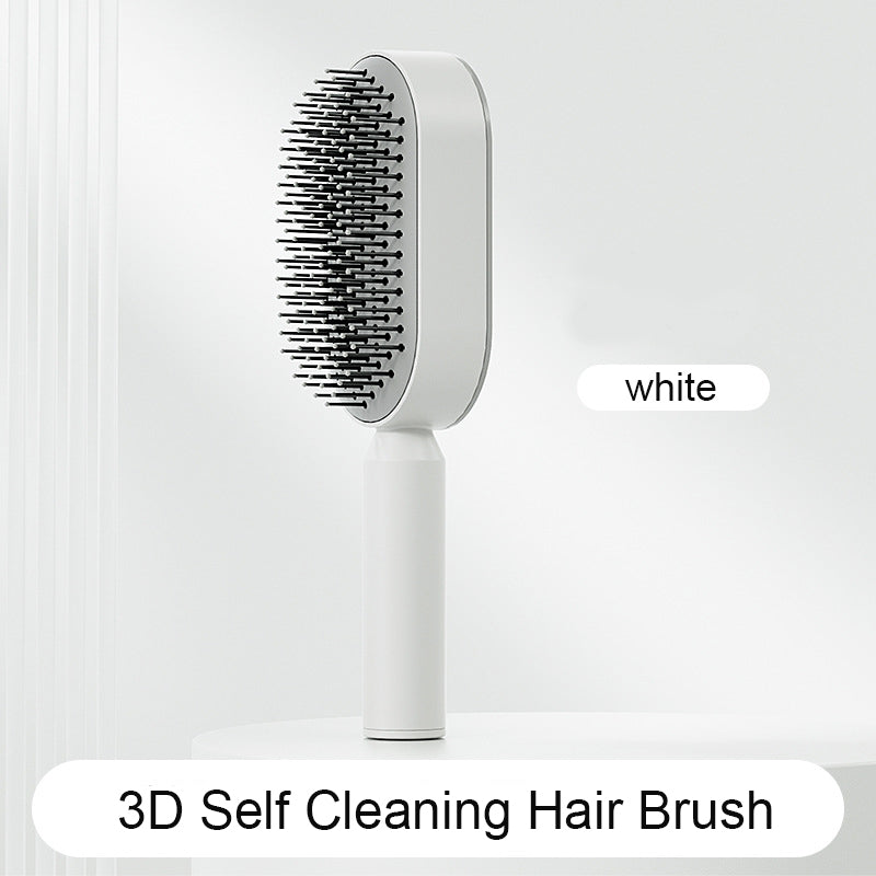 Self-Cleaning Hair Brush with 3D Air Cushion for Scalp Massage & Detangling