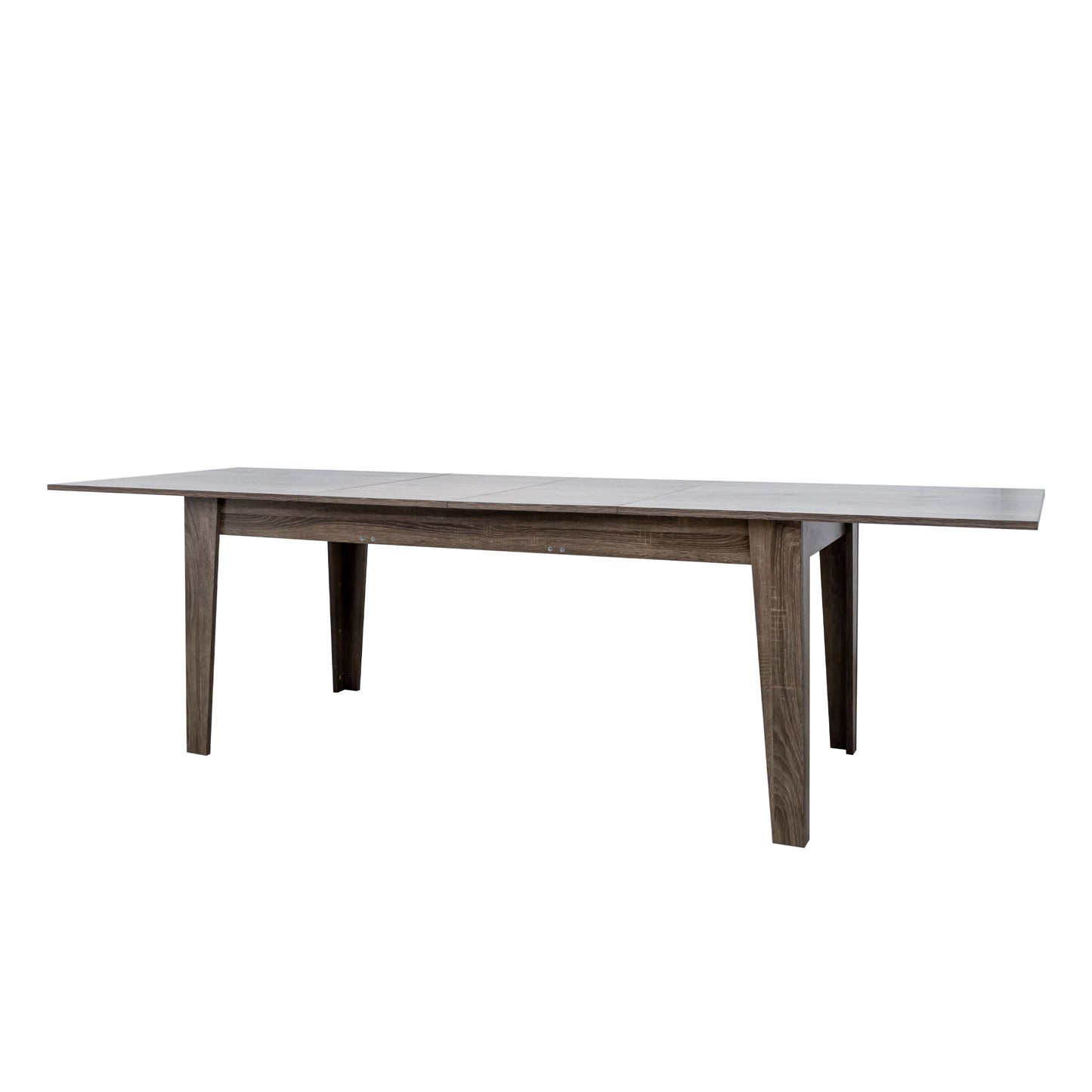 Large Extendable Dining Table - 106.3 Inch Dark Oak