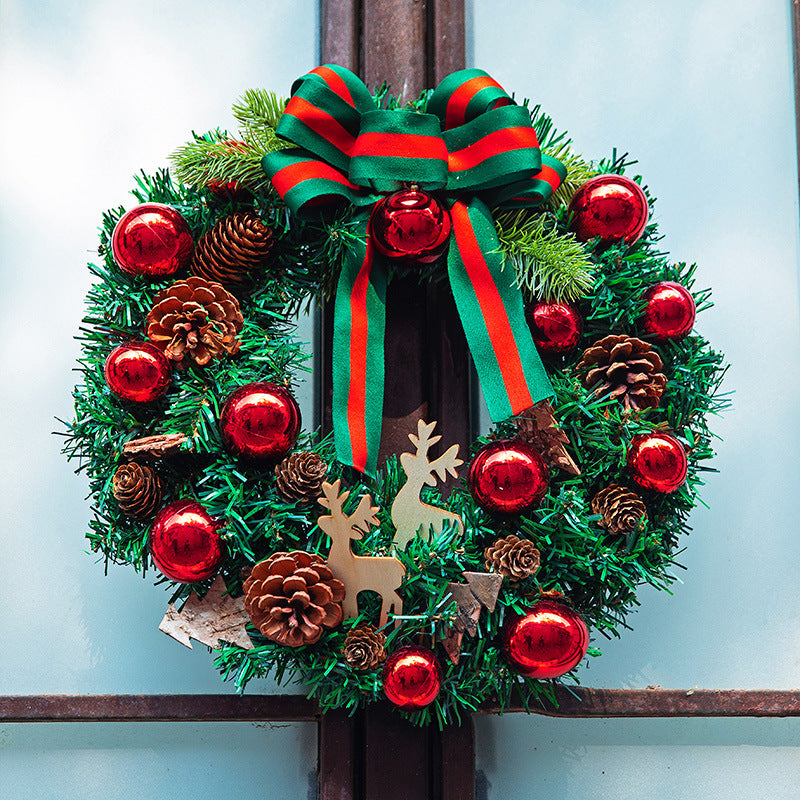40cm Deer Garland Christmas Decoration Handmade PVC Holiday Ornaments