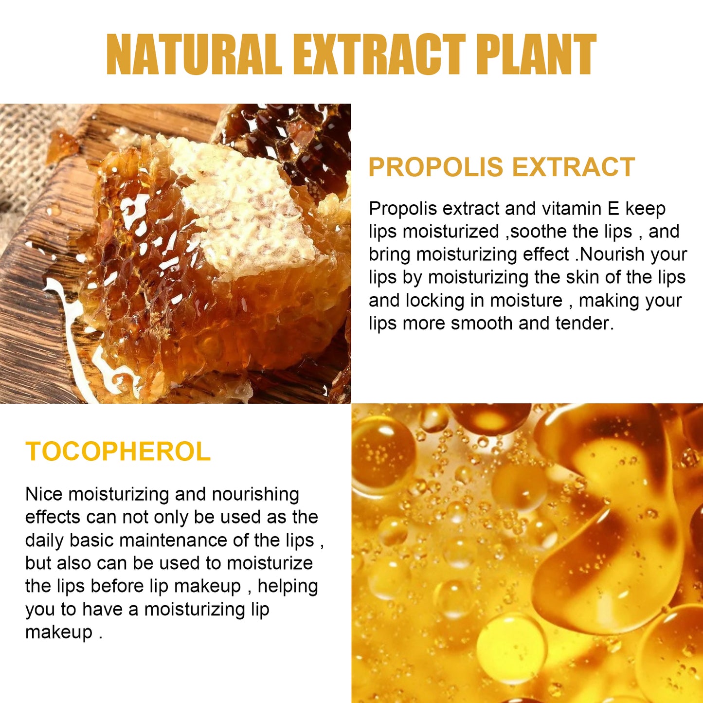 Honey Lip Mask for Dry Lips - Moisturizing & Exfoliating Lip Treatment