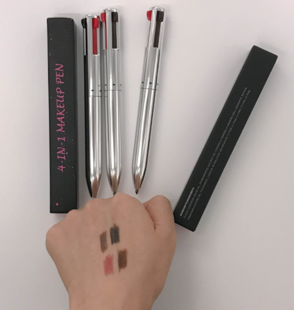 Four-in-One Eyebrow Pencil Lip Gloss Eyeliner Makeup Pencil - Refill Pink