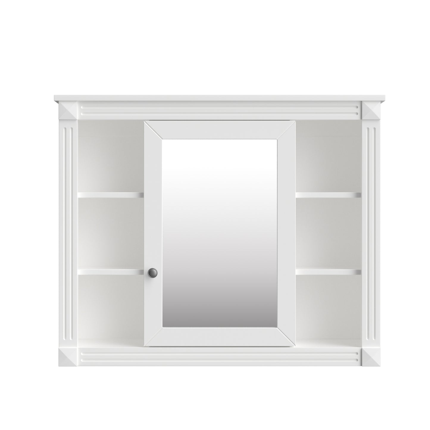 36'' Modern Bathroom Vanity with Sink & Mirror Cabinet - White