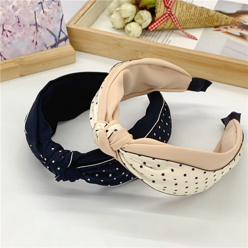 Knotted Fabric Headband - Korean Style