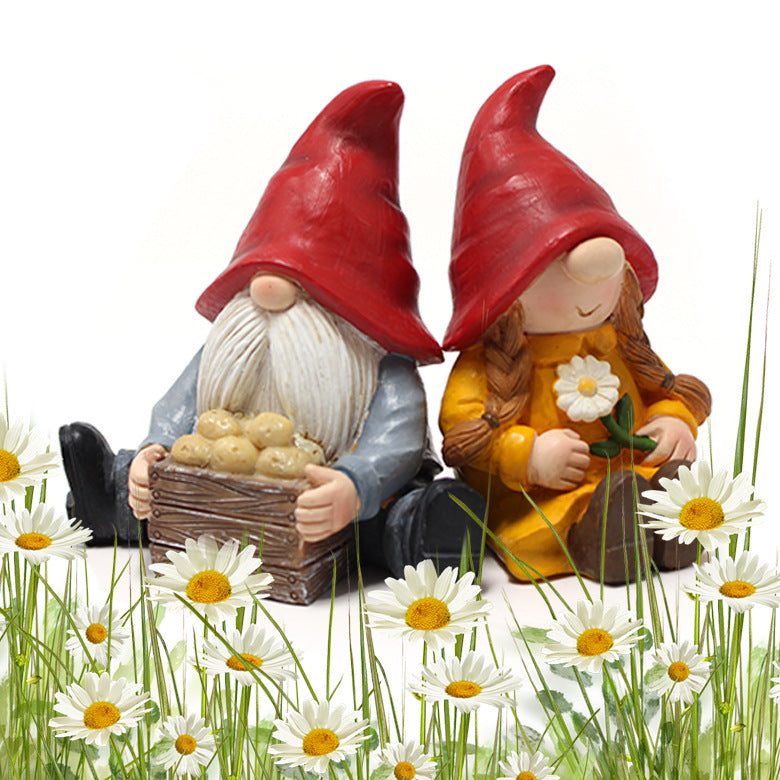 Micro Landscape Small Decorative Garden Ornament - 2PC Set, European Style