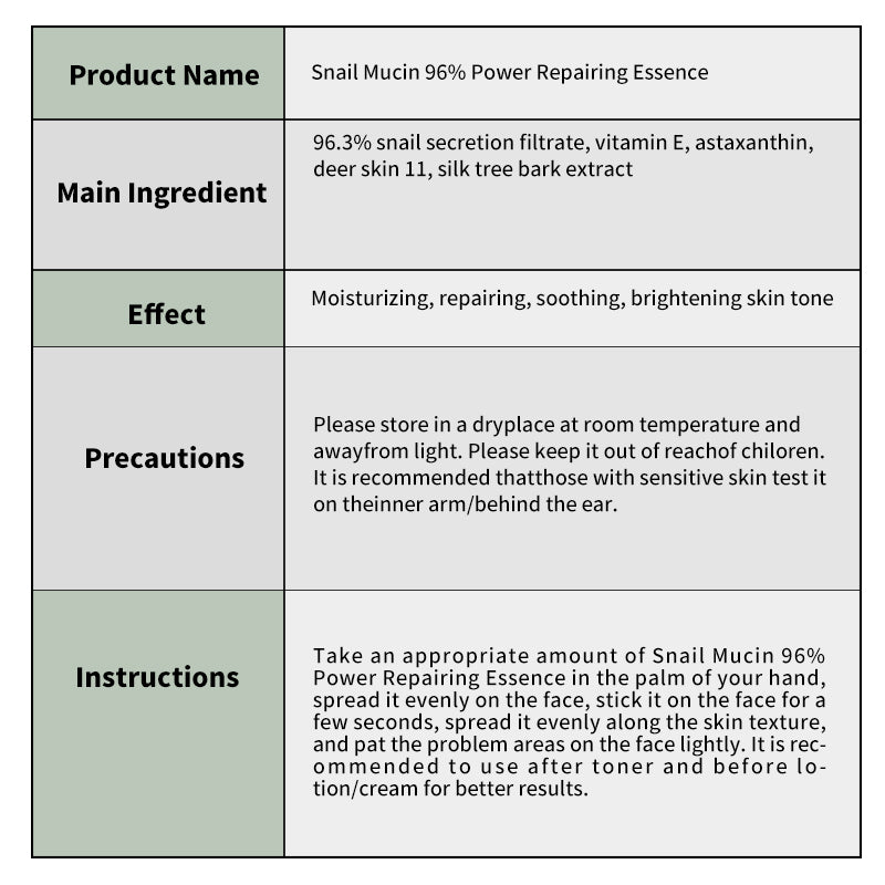 Snail Mucin Facial Repair Serum - Moisturizing & Brightening 100ml