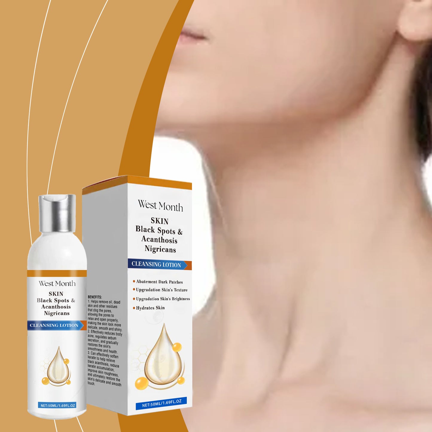 Acanthosis Nigricans Cleansing Lotion - Moisturizing Body Care for Skin