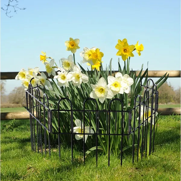 Metal Garden Fence - 10PC Decorative 12x16.5 Inch Barrier