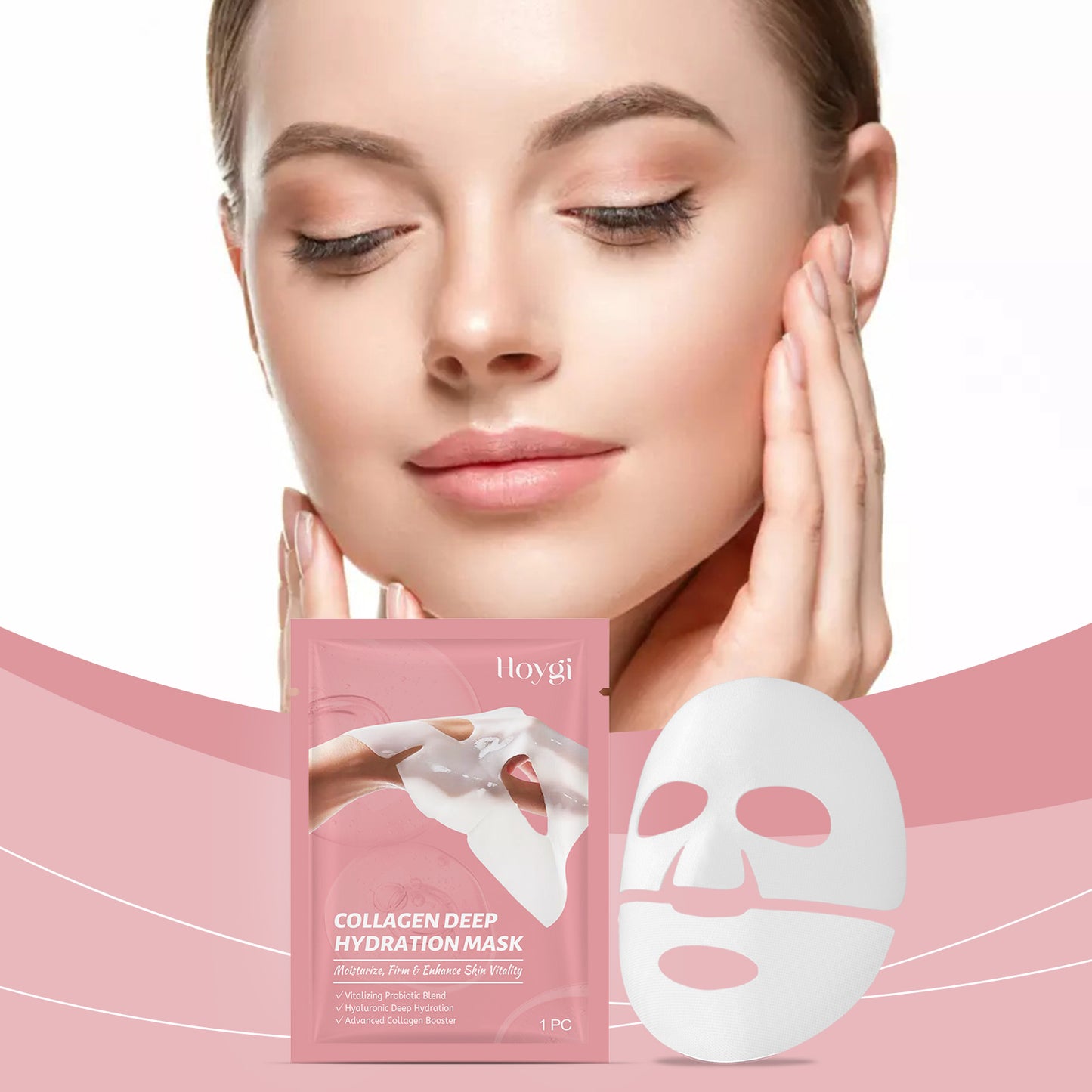 Collagen Moisturizing Anti-Wrinkle Facial Mask - Hydrating Sheet Mask