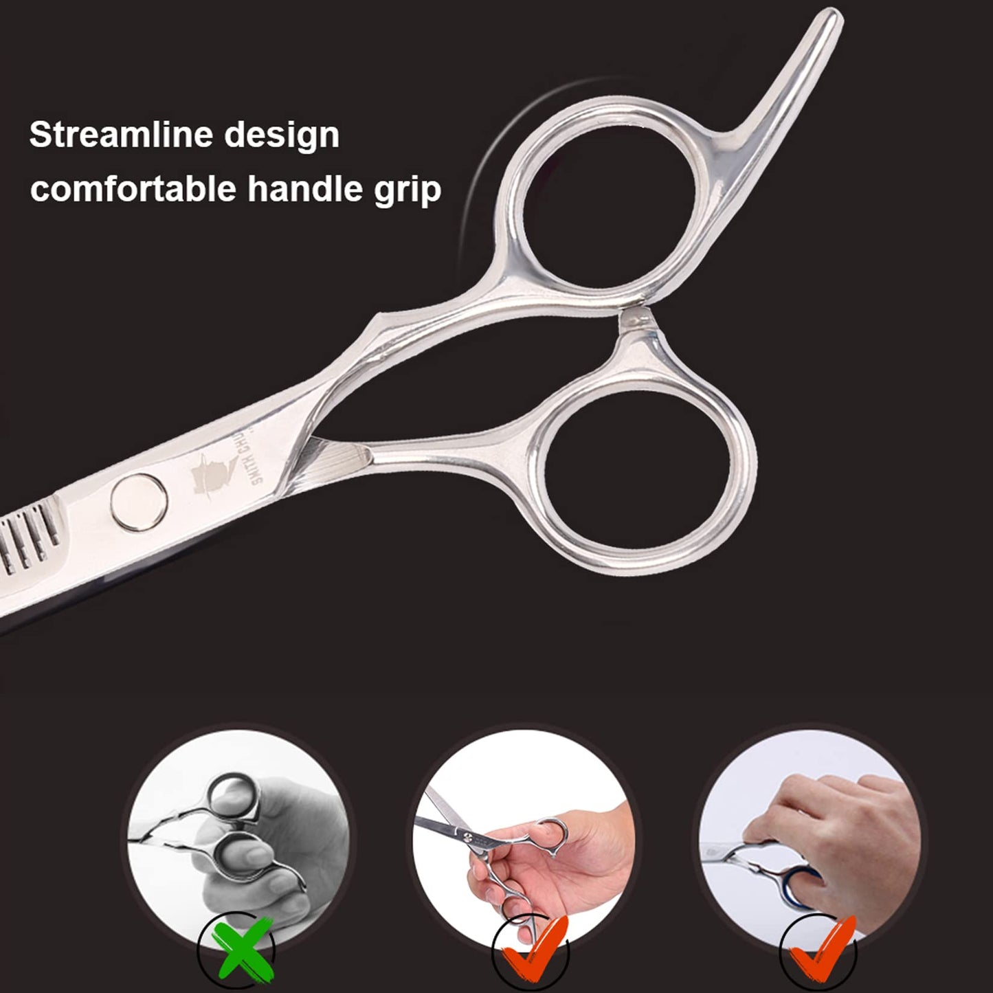 Professional Hair Cutting Scissors Kit - 6-Inch Stainless Steel Shears