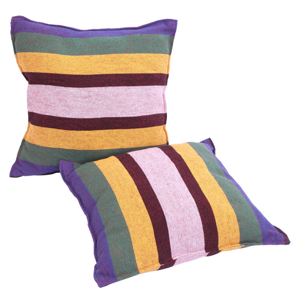 Rainbow Hanging Chair with 2 Pillows - Cotton Canvas