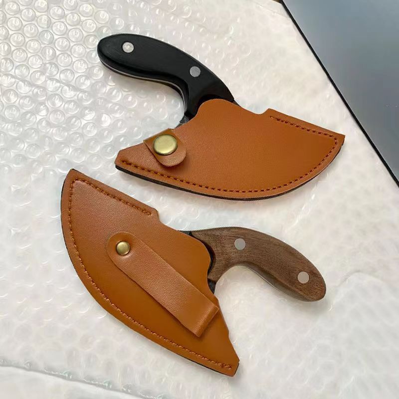Multi Functional Curved Kitchen Meat Knife - Portable Handle, Forged Steel