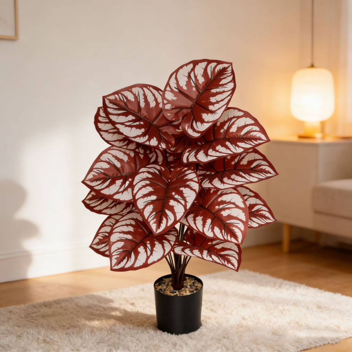 Artificial Violet Plant for Halloween Decor - Fake Flowers, Handmade, 12-24 Heads