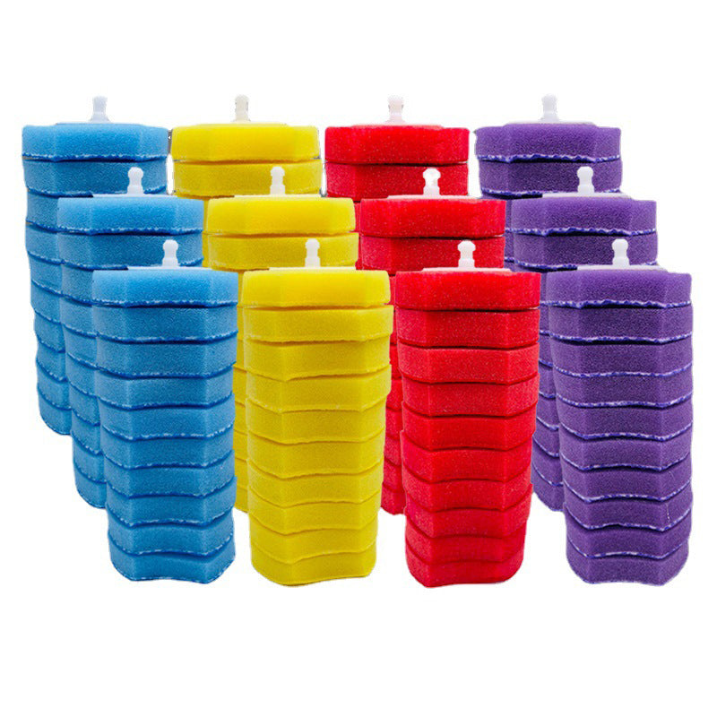 Disposable Toilet Brush Set with Long Handle & Storage Base - 5 Pcs Household Bathroom Cleaning Tools