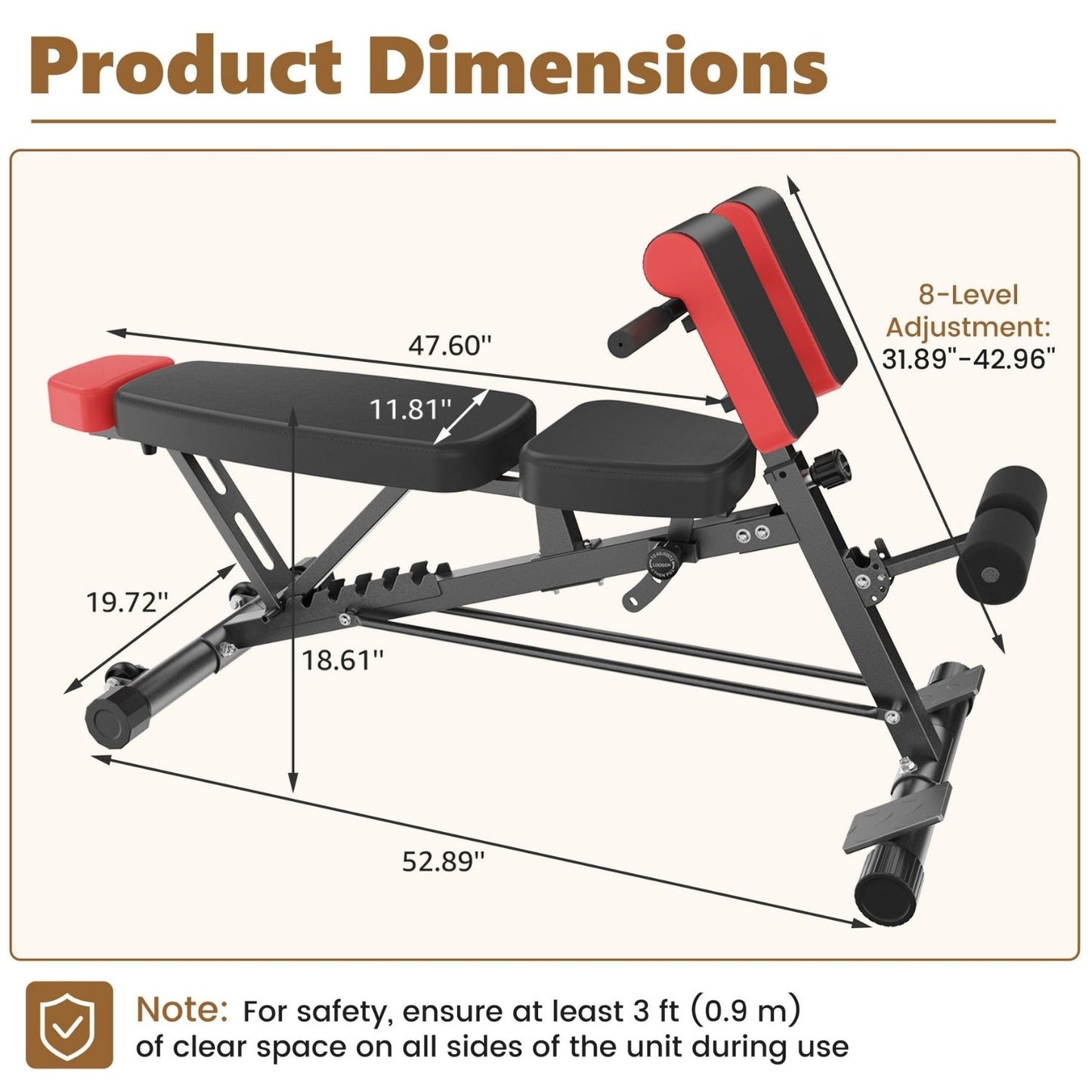 Adjustable Multi-Functional Workout Bench for Full Body Training