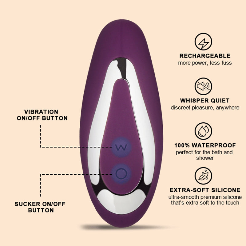 Silent Mini Bullet Vibrator for Women - 10 Modes, Purple