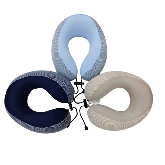 Business Style Memory Foam U-Shaped Travel Neck Pillow - Supportive Cervical Cushion