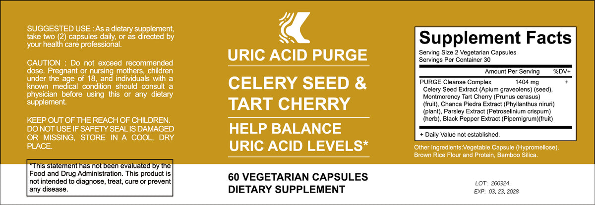 Uric Acid Support Capsules - 60 Count