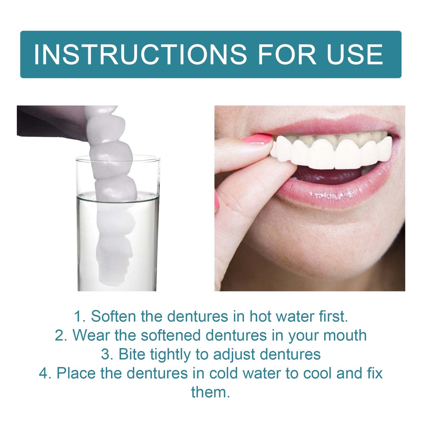 Adjustable Snap-On Dentures - Temporary Gap Filling Dental Kit