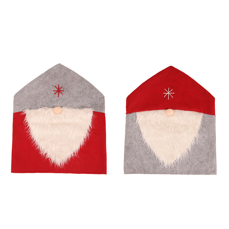 Christmas Santa Claus Beard Chair Cover - Festive Holiday Decor for Events