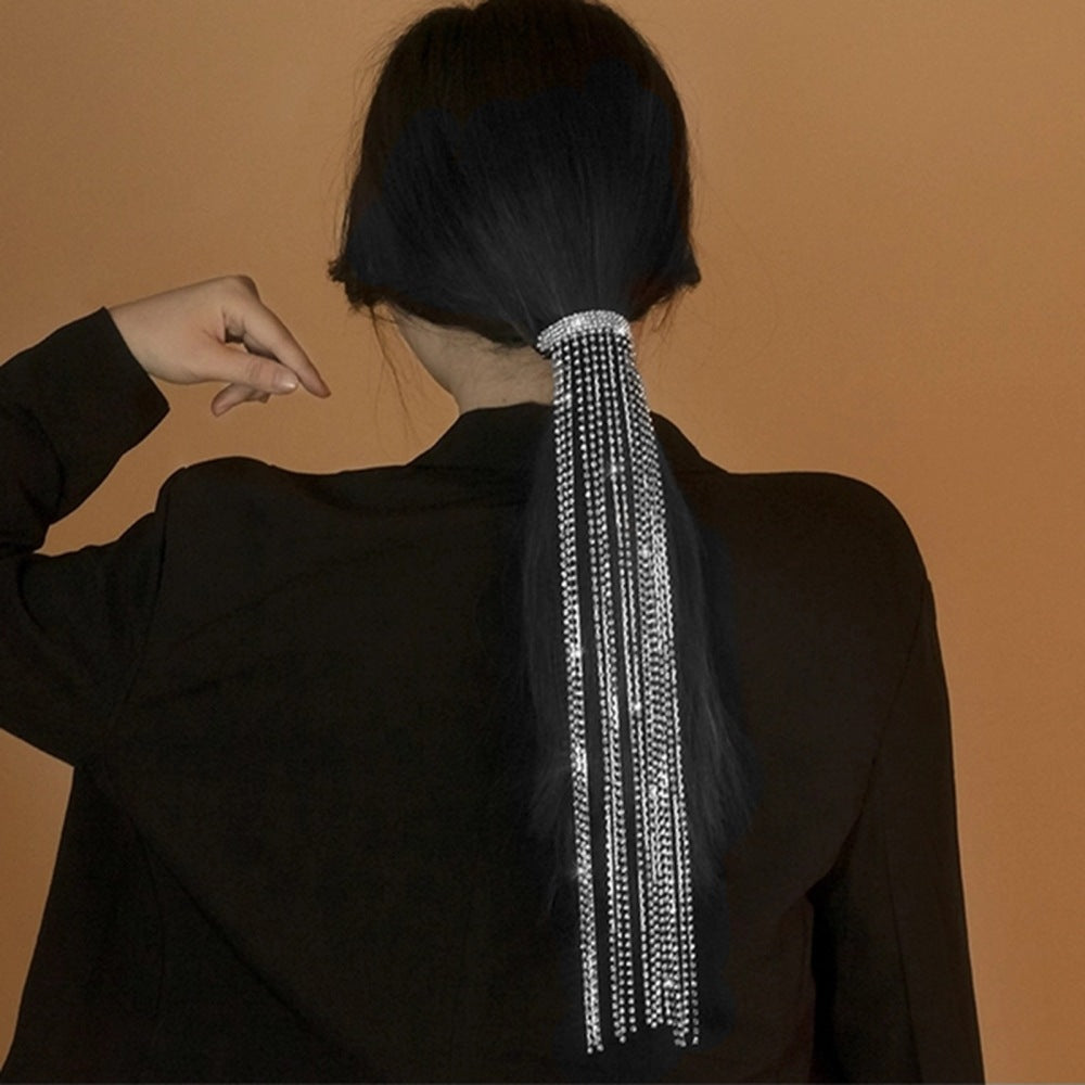 Geometric Claw Chain Hairpin - White K