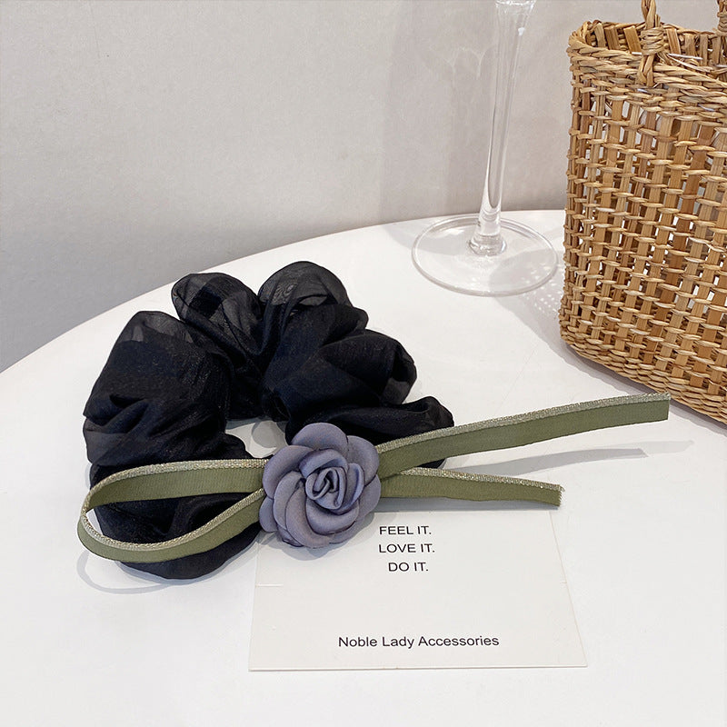 Ribbon Hair Tie - Camellia Design