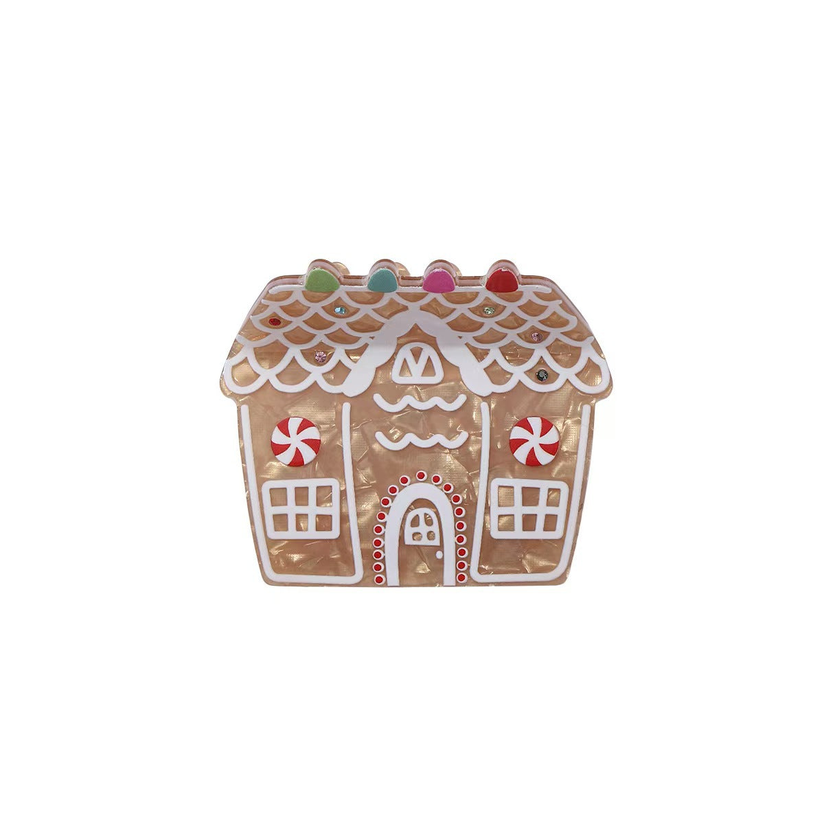 Christmas Gingerbread House Hair Clip