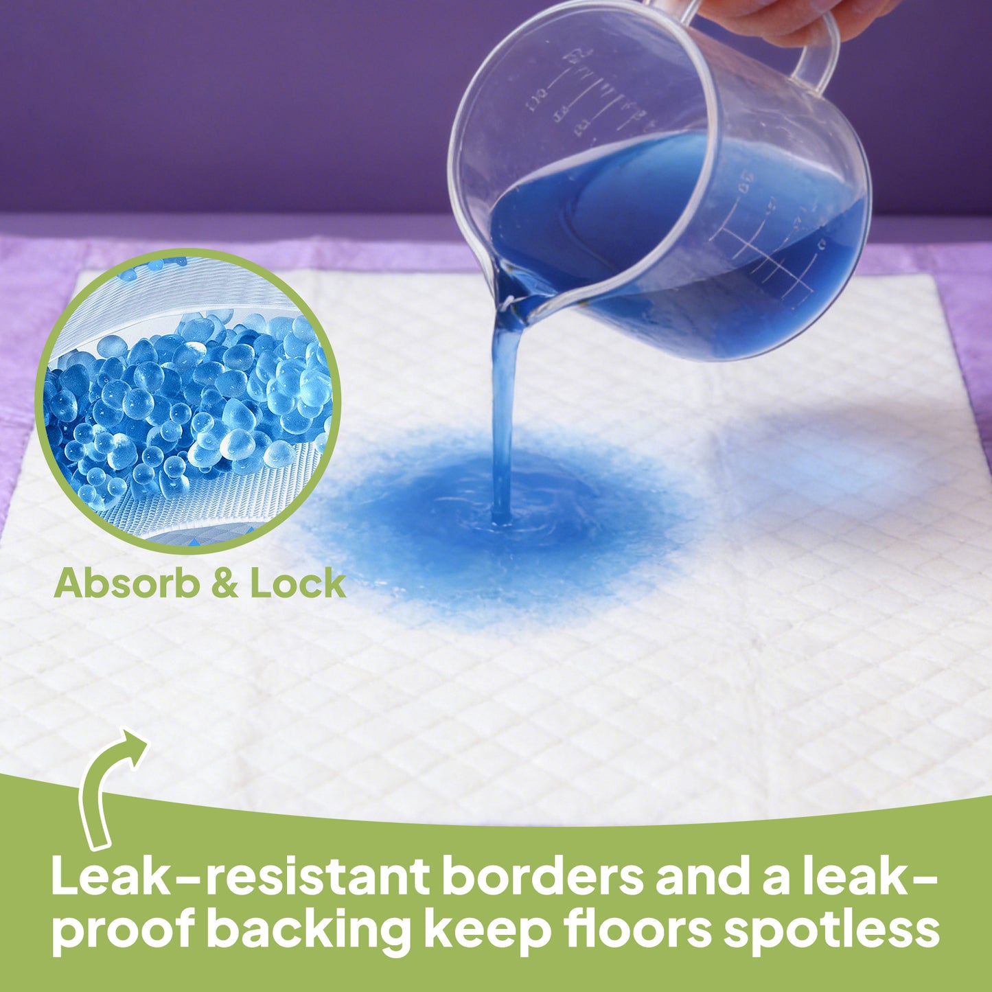 Lavender Scented Disposable Pet Training Pads - Leak-Proof Absorbent Dog Pee Pads