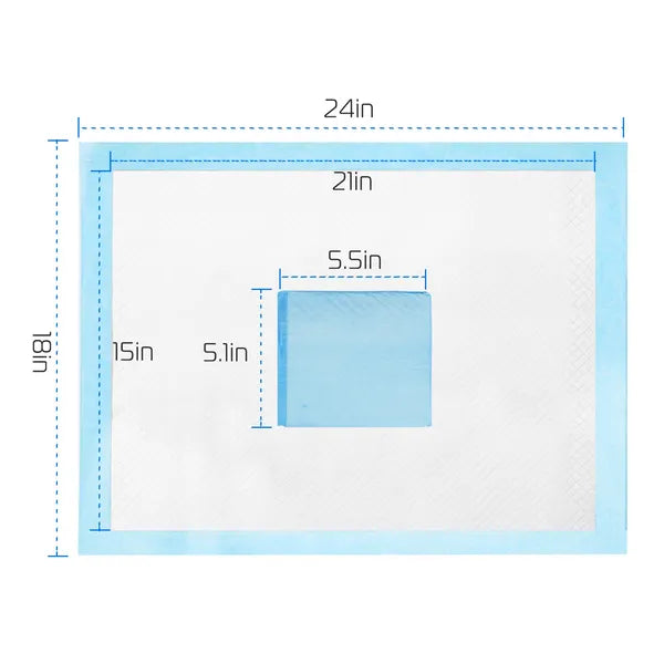 Pet Training Pads 50-Pack, Leak-Proof Puppy & Kitten Potty Mats 24x18 Inches