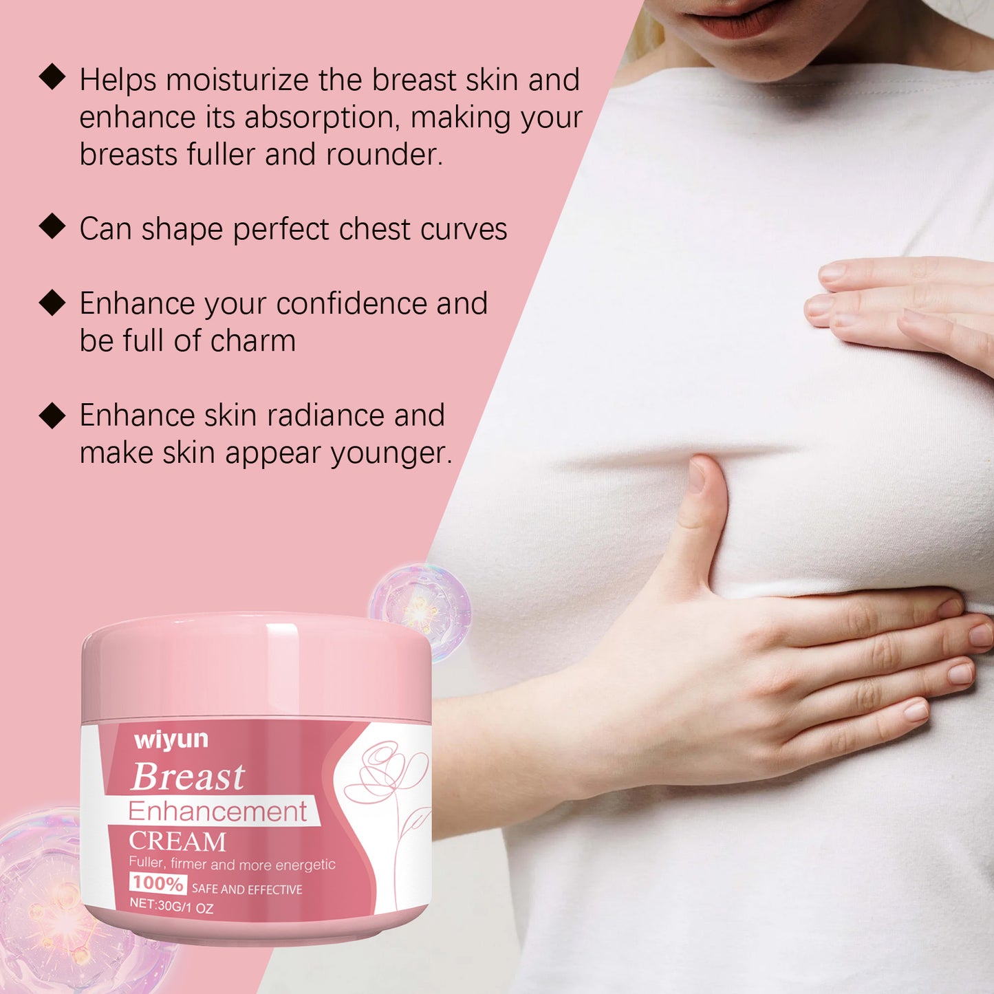Nourishing Chest Cream with Ginseng & Vitamin E for Skin Elasticity