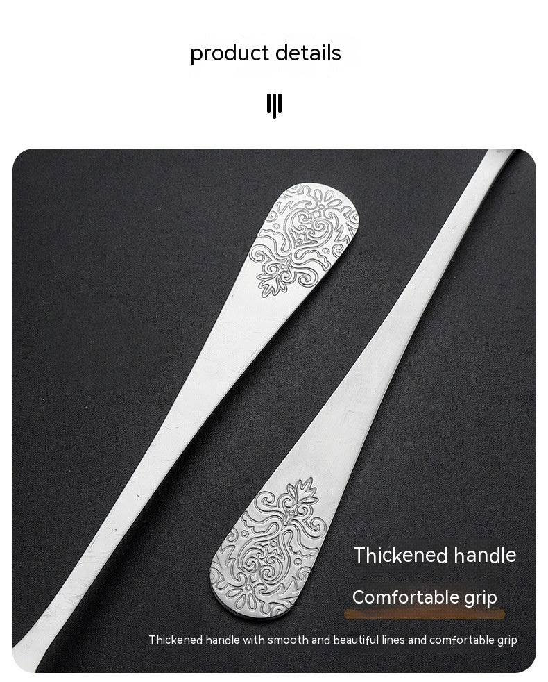 Vintage Gold-Plated Stainless Steel Cutlery Set - Dinner Knife Fork Spoon Tea Spoon
