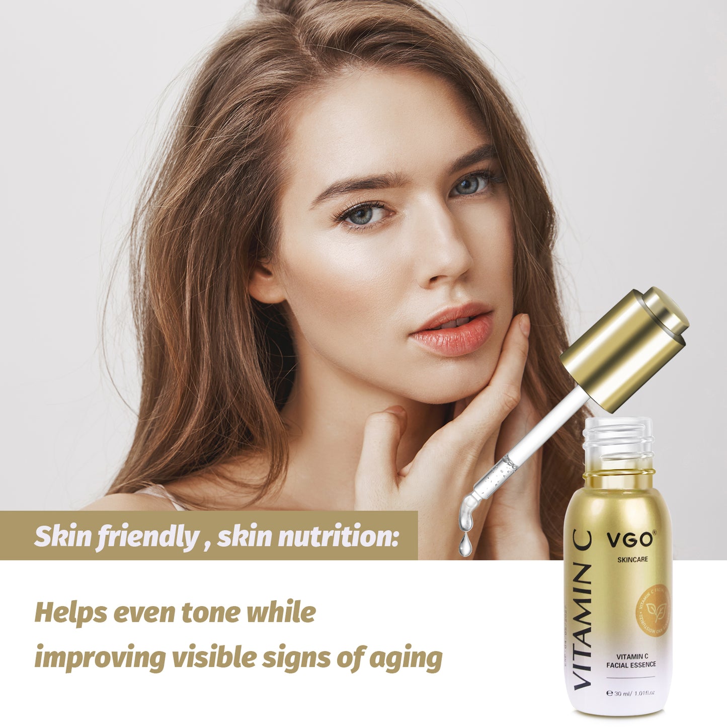 Collagen Facial Serum with Vitamin C - 30ml Hydrating & Brightening