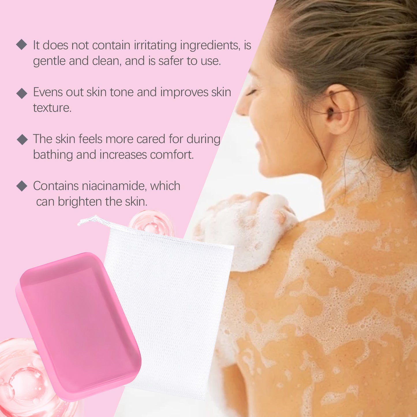 Nourishing Glycerin Bath Soap Bar - Hydrating & Brightening Body Cleanser