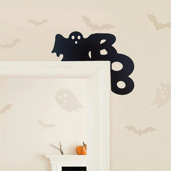 Spooky Ghost Door Hanger - Halloween Wall Decor for Home