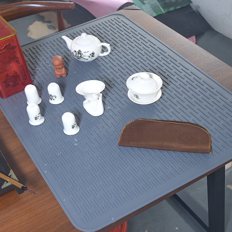 Silicone Draining Pad Non-Slip Heatproof Kitchen Mat - Multifunctional