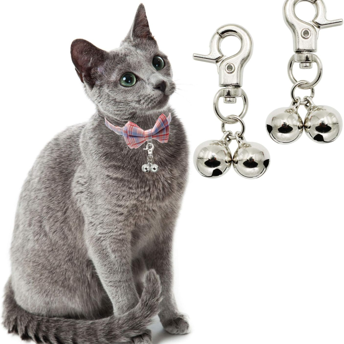 Dog and Cat Collar Bells - Stainless Steel 2-Pack