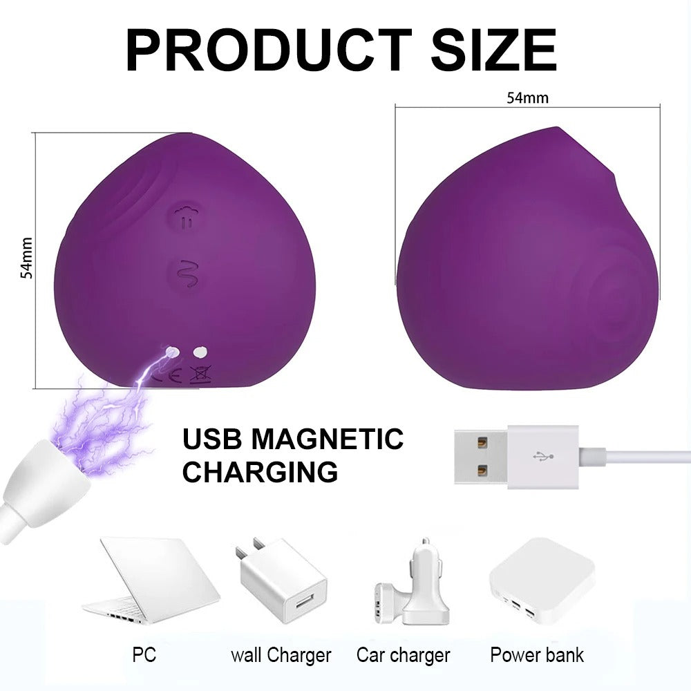 Multi-Frequency Vibrating Sucking Female Climax Stimulator - Silicone & ABS, IPX7 Waterproof