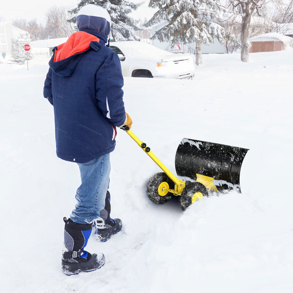 Adjustable Snow Plow for Vehicle or Lawn Use - Durable Metal Snow Removal Tool