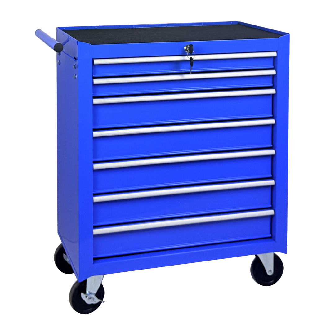 Steel Rolling Tool Chest with 7 Drawers & Wheels - Garage Storage Cabinet