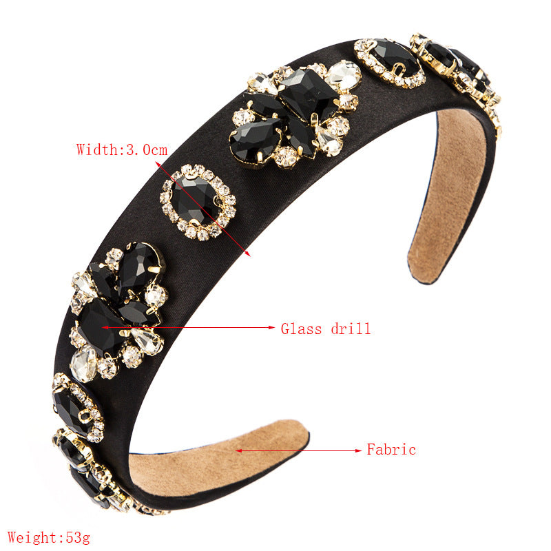 Sparkling Crystal Flower Baroque Headband for Women - Fashion Hair Accessory
