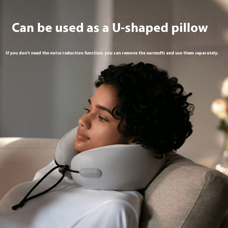 Travel Neck Pillow Sleeping Artifact Sound Insulation Earmuffs Noise