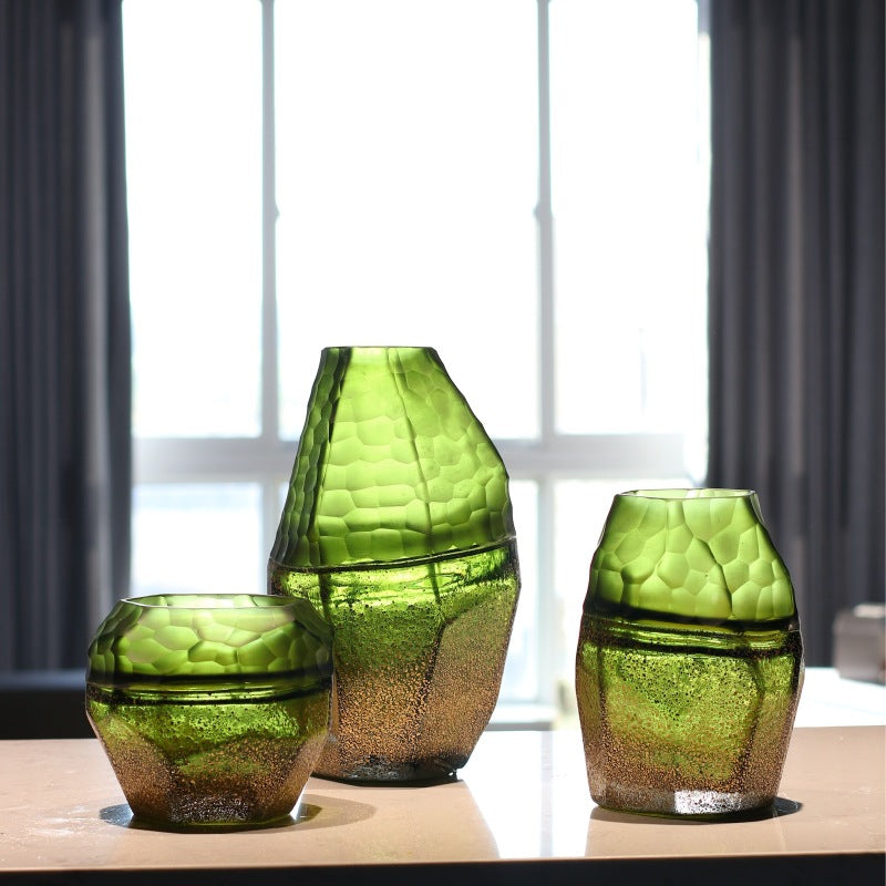 Nordic-Style Handmade Glass Vase with Elegant Design - Multiple Sizes