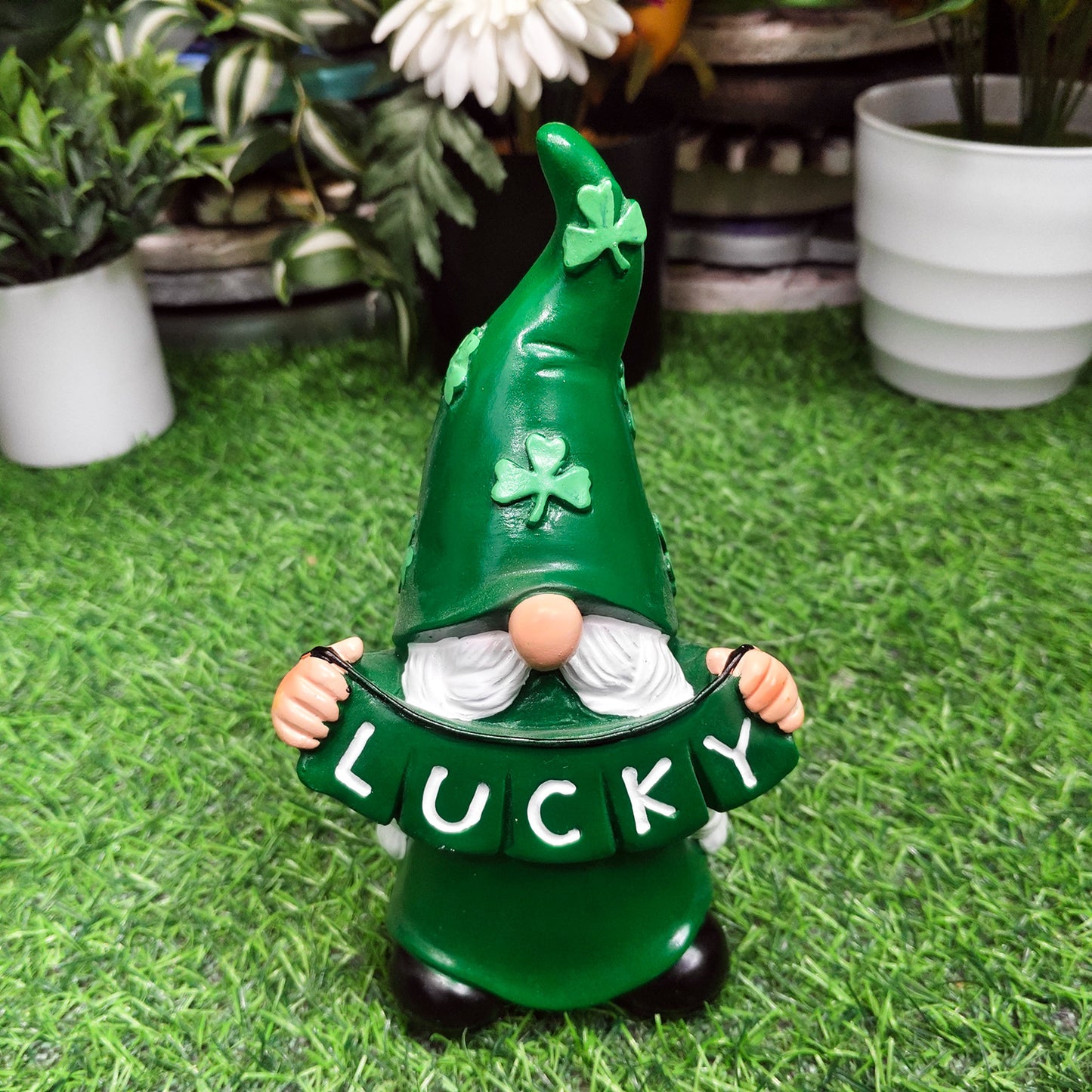 Irish Resin Elf Ornament for Garden & Home Decor - Pastoral Dwarf Figurines