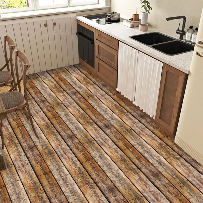 Wood Grain Waterproof Self-Adhesive Floor Stickers - 40pcs
