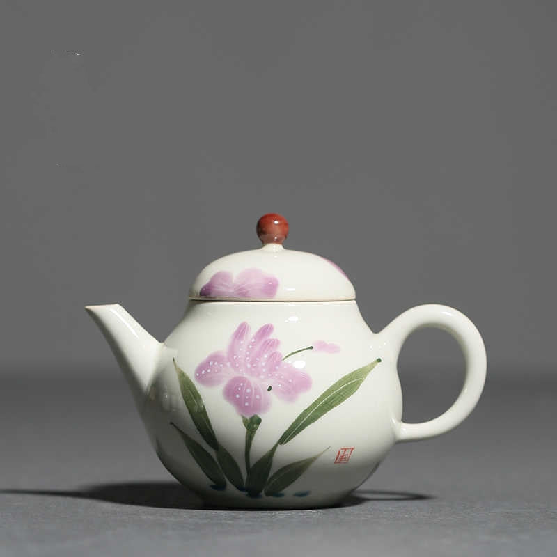 Hand Painted Porcelain Teapot with Water Cups - Ceramic Tableware, 150ML