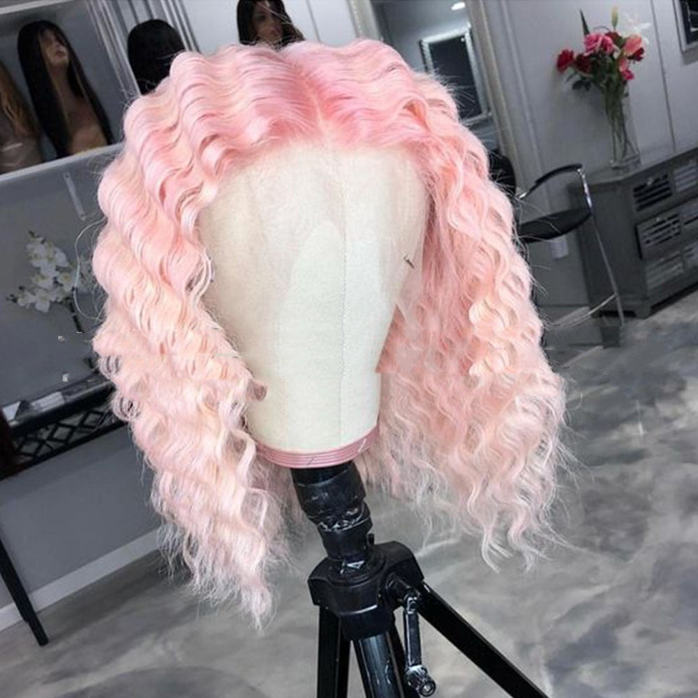 Fashion Short Curly Lace Front Wig for Women - Multi-Color Synthetic Hairpiece
