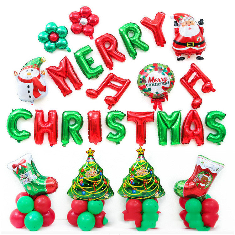 Christmas Letter Balloon Columns Set for Holiday Decor - Multiple Styles