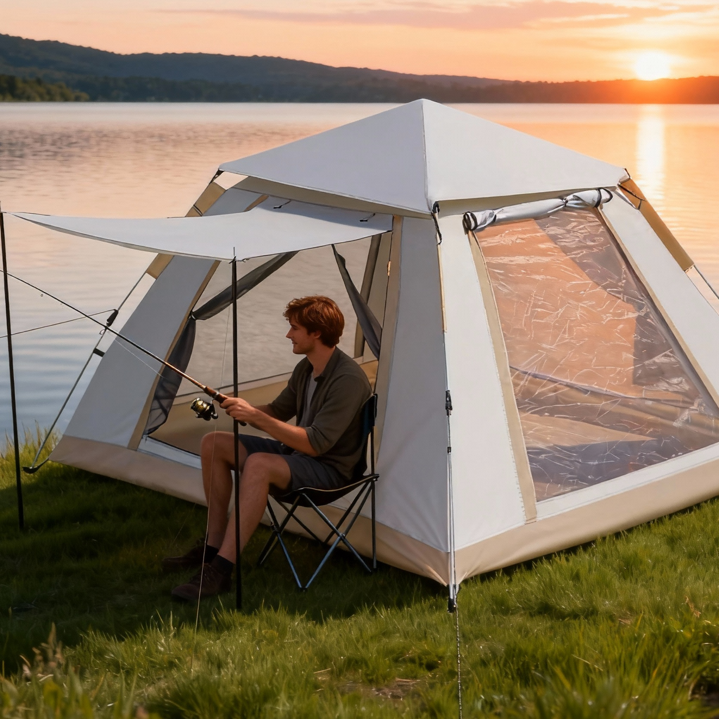 Instant Camping Tent for 2-4 People - Rainproof & Portable