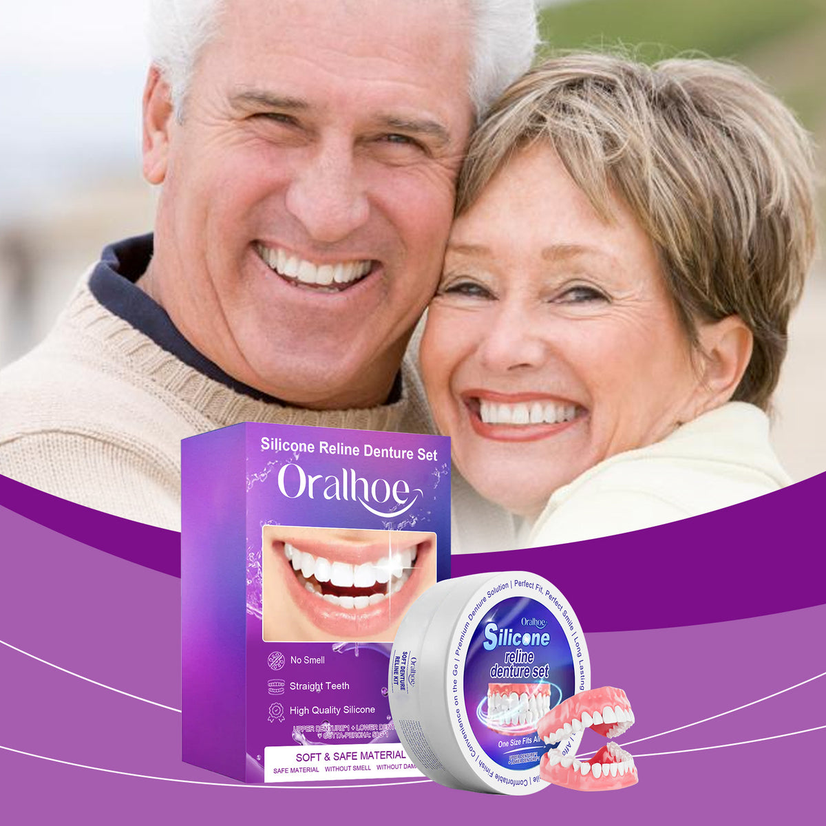 Modified Suit Beauty Teeth Seam Natural Smile Comfortable Dentures